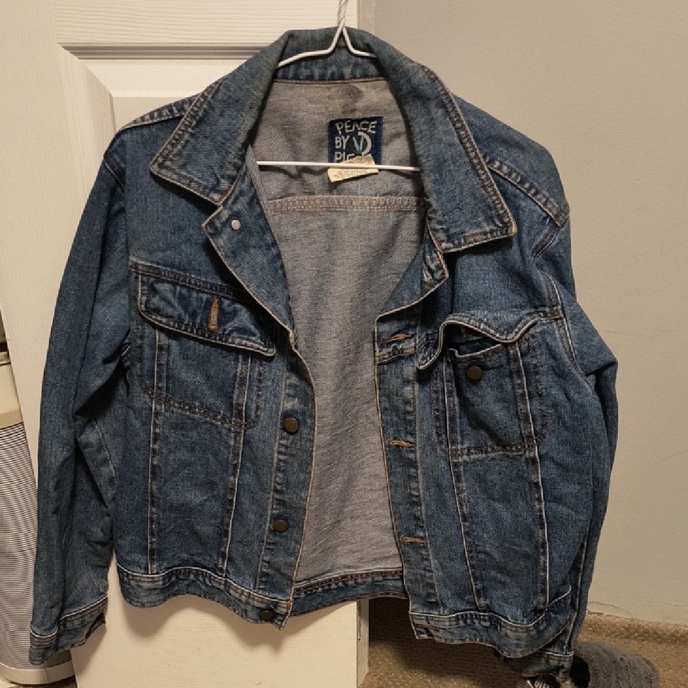 Denim Jacket with Button Details
